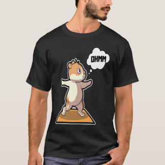 Hamster Yoga-Übungen Sport Gymnastik Ohm Herzschla T-Shirt