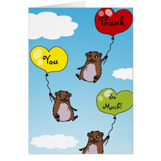 Hamsterballone, danke soviel karte