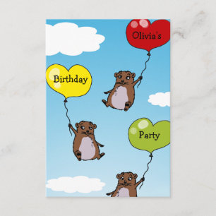 Hamsterballons, Geburtstagsparty personalisiert Einladung