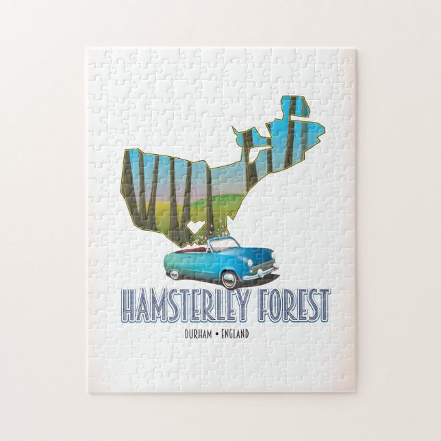 Hamsterley Forest Durham England Karte (Vertikal)