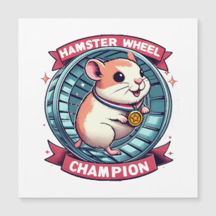 Hamsterrad-Champion Magnetkarte