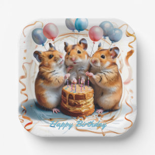 Hamsters Geburtstagsparty Geburtstag Pappteller