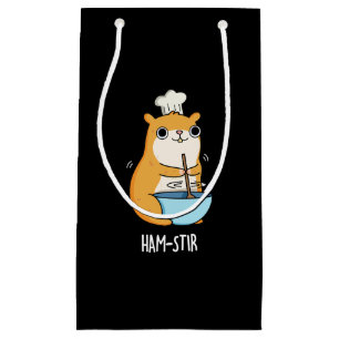 Hamstir Funny Chef Hamster Pun Dark BG Kleine Geschenktüte