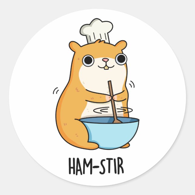 Hamstir Funny Hamster Pub Runder Aufkleber (Vorderseite)