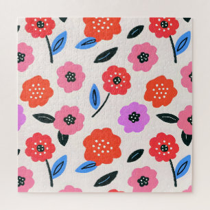Han zeichnet Blumenmuster