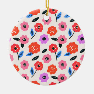 Han zeichnet Blumenmuster Keramik Ornament