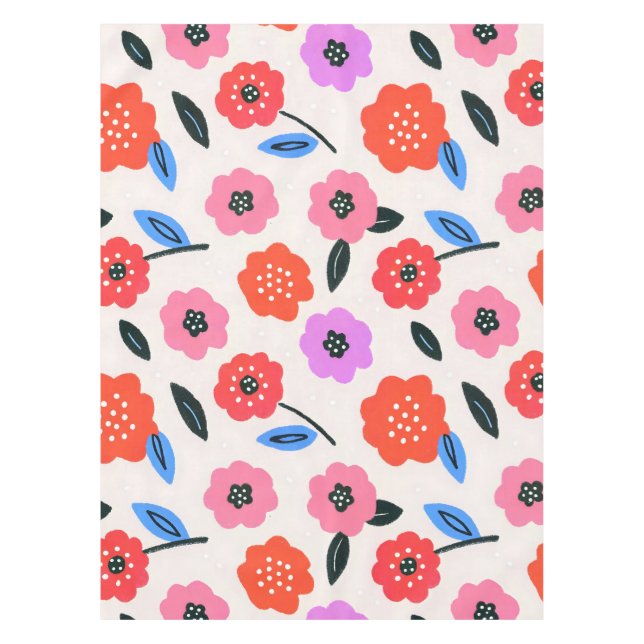 Han zeichnet Blumenmuster Tischdecke (Vorderseite)