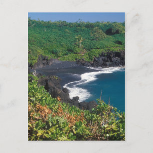 Hana Black Sand Beach Maui Hawaii Postkarte