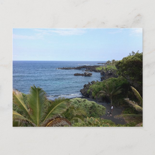 Hana Highway Beach, Maui, Hawaii Postkarte (Vorderseite)