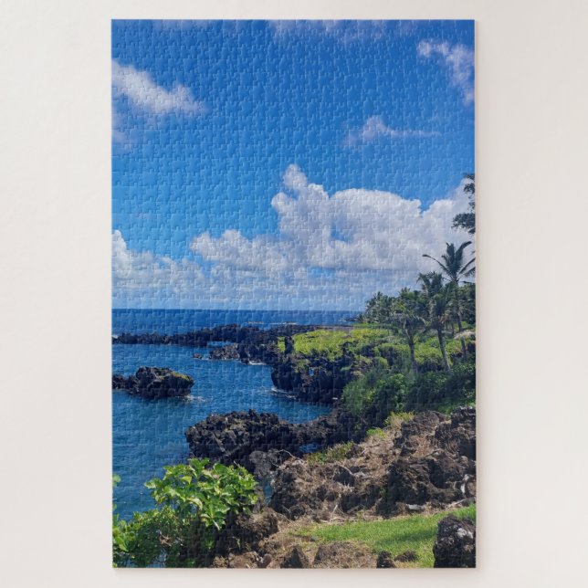 Hana Highway, Maui Hawaii Oceanside Jigsaw Puzzle (Vertikal)