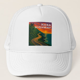 Hana Highway Maui Hawaii Sunset Truckerkappe