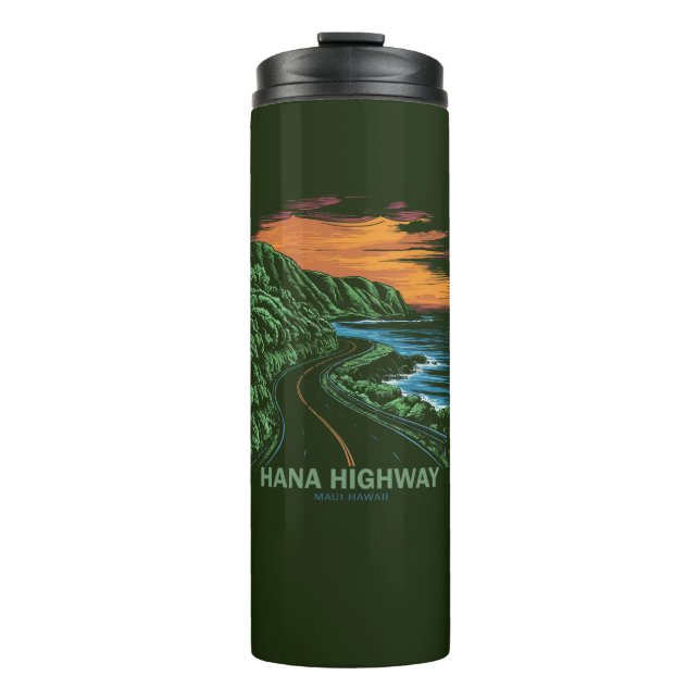 Hana Highway Maui Hawaii Vista Thermosbecher (Vorderseite)