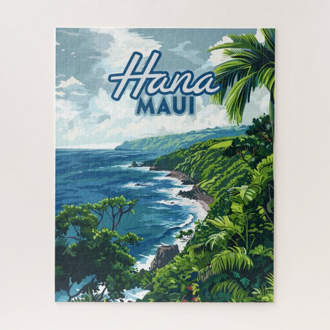 Hana Maui Hawaii Road bis Hana Beach Coast Retro (Vertikal)