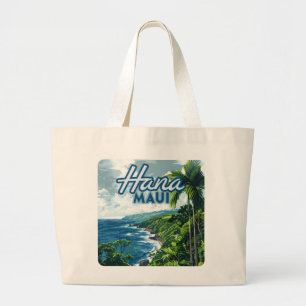 Hana Maui Hawaii Road bis Hana Beach Coast Retro Jumbo Stoffbeutel