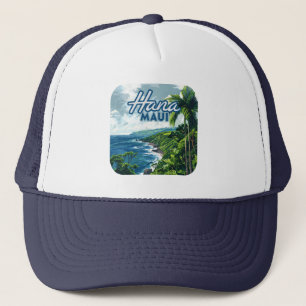 Hana Maui Hawaii Road bis Hana Beach Coast Retro Truckerkappe