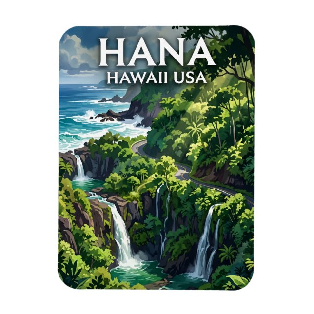 Hana, Maui USA Magnet (Vertikal)
