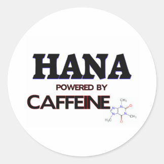 Hana mit Koffein Runder Aufkleber