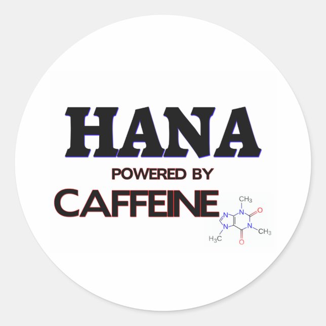 Hana mit Koffein Runder Aufkleber (Vorderseite)