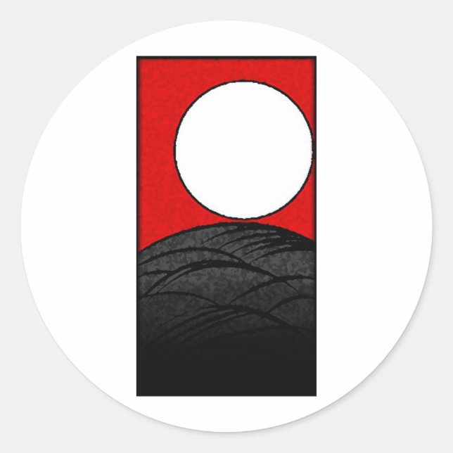 hanafuda japanese card (JAPAN KYOTO) Runder Aufkleber (Vorderseite)