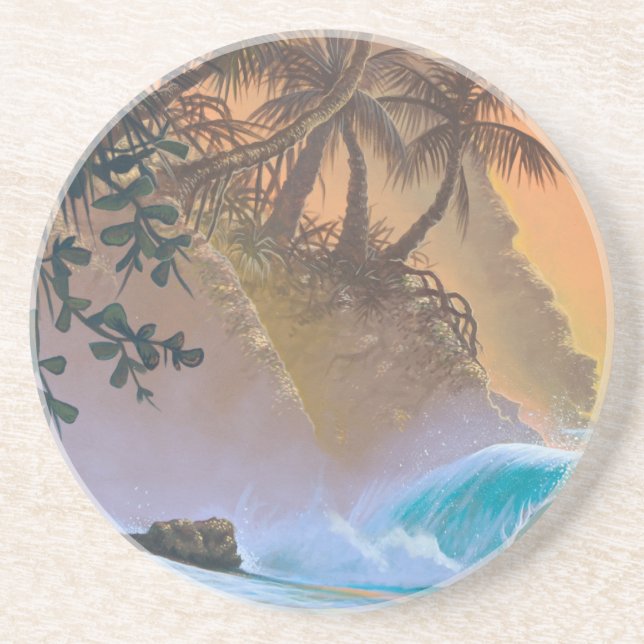 Hanalei Bay Beach Surf Getränkeuntersetzer (Vorne)