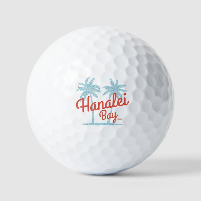 Hanalei Bay Hawaii Insel Kauai Golfball (Vorderseite)