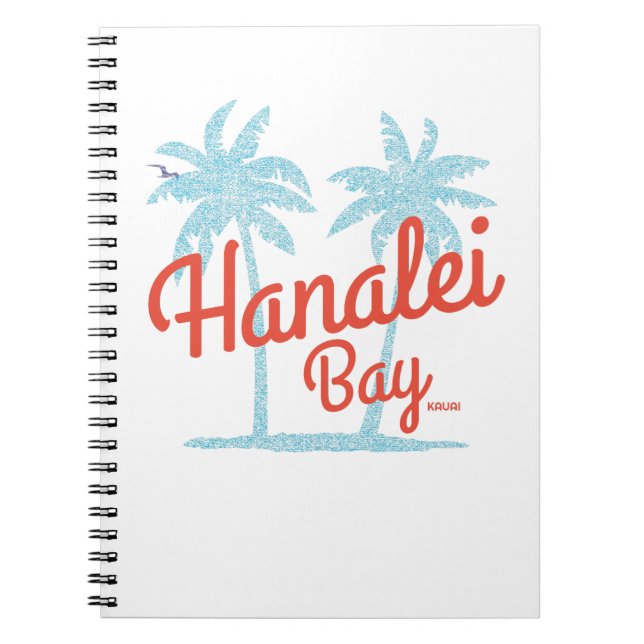 Hanalei Bay Hawaii Island Kauai Souvenir Shot G Notizblock (Vorderseite)