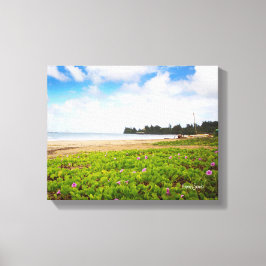 Hanalei Bay, Kauai Hawaii Beach Blume Leinwanddruck