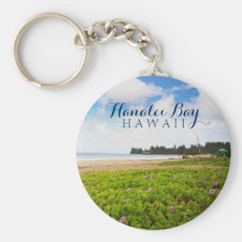 Hanalei Bay, Kauai Hawaii Beach Blume Schlüsselanhänger