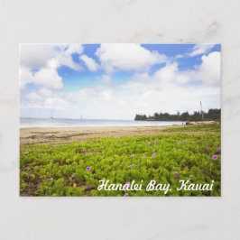 Hanalei Bay, Kauai Hawaii Tropical Beach Scene Postkarte