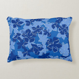 Hanalei Hawaiian Hibiscus Camo Floral Dekokissen