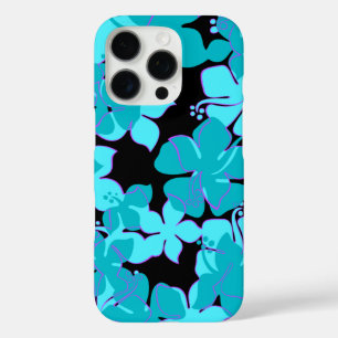 Hanalei Hawaiian Hibiskus Floral Aquamarin iPhone 16 Pro Hülle