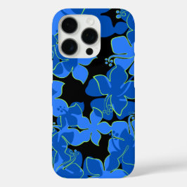 Hanalei Hawaiian Hibiskus Floral Blue iPhone 16 Pro Hülle
