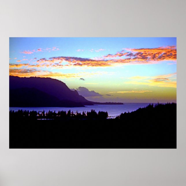 Hanalei Sunset Print Poster (Vorne)