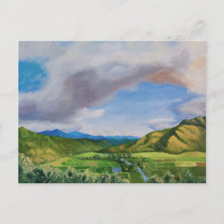 Hanalei Valley Hawaii Ölgemälde Postkarte