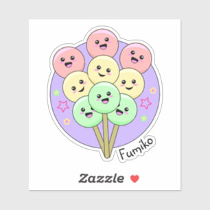 Hanami Dango Süße japanische Kawaii-Lebensmittel Aufkleber