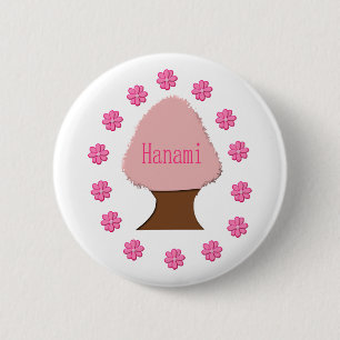 Hanami Japanese Cherry Tree Button