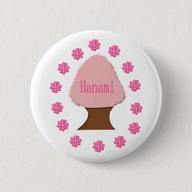 Hanami Japanese Cherry Tree Button (Vorderseite)