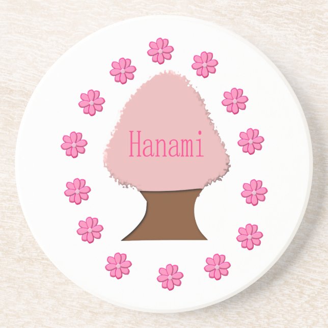 Hanami Japanese Cherry Tree Getränkeuntersetzer (Vorne)