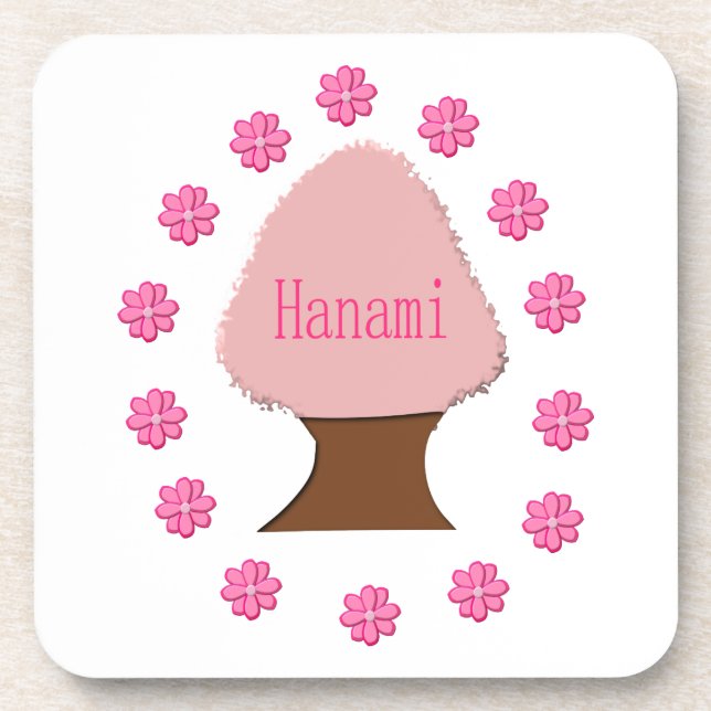 Hanami Japanese Cherry Tree Getränkeuntersetzer (Vorderseite)