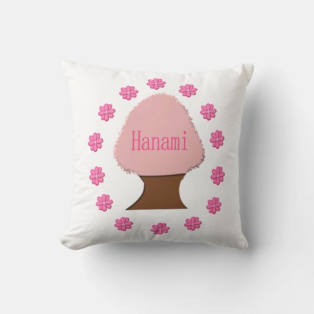 Hanami Japanese Cherry Tree Kissen (Vorderseite)