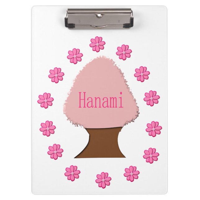Hanami Japanese Cherry Tree Klemmbrett (Vorderseite)