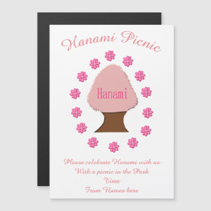 Hanami Japanese Cherry Tree Personalisiert Magneteinladung