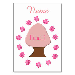 Hanami Japanese Cherry Tree Personalisiert Tischnummer