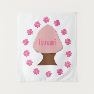Hanami Japanese Cherry Tree Wandteppich
