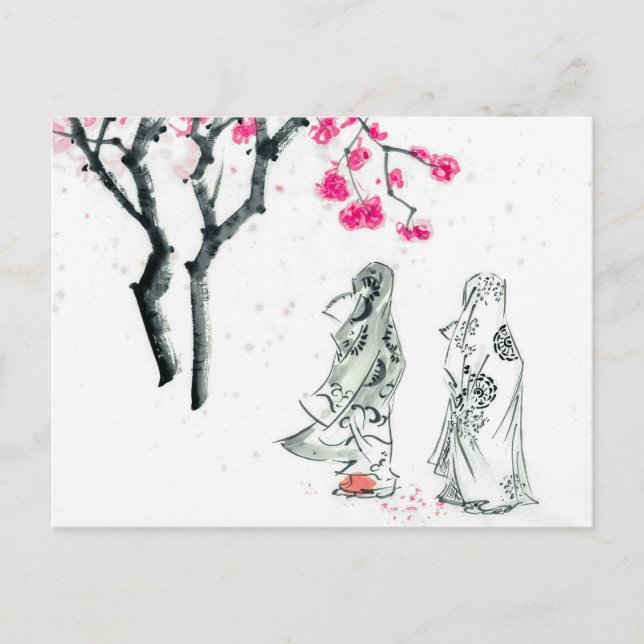Hanami | Sakura - Blume blühen sehen Postkarte (Vorderseite)
