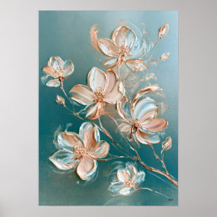 Hanamizuki-Blüten Neo-Rinpa-Blumenkunst Poster