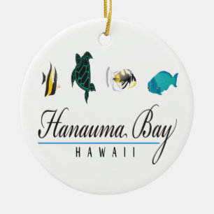 Hanauma Bay Hawaii Marine Life Keramik Ornament