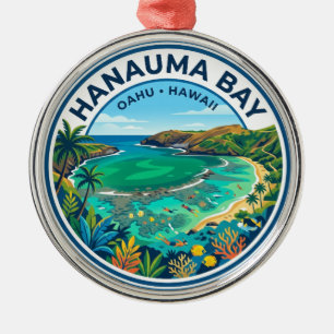 Hanauma Bay Hawaii Ornament Aus Metall