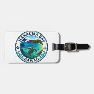 Hanauma Bay Hawaii Retro-Reise-Logo Gepäckanhänger