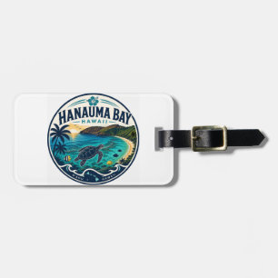 Hanauma Bay Hawaii Retro-Reise-Logo Gepäckanhänger